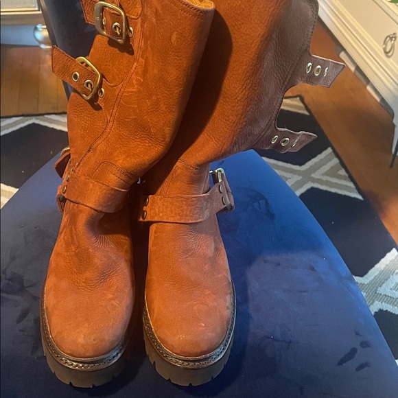 Brown Leather Buckle Boots - Picture 2 of 3